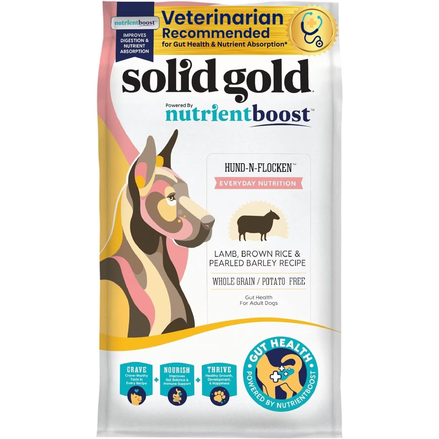 Dog Food Solid Gold Hund N Flocken Lamb Brown Rice Dry Food