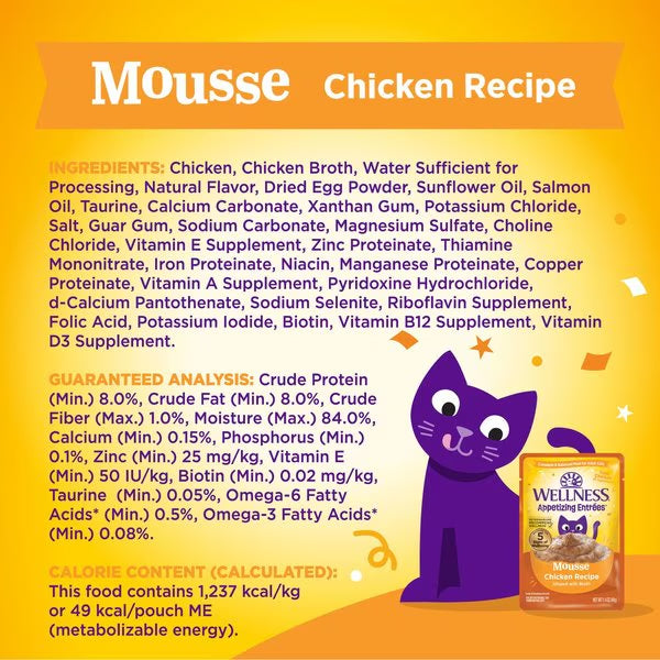 Wellness Appetizing Entrees Chicken Mousse Cat (1.4oz) - Majestic Pet Kingdom