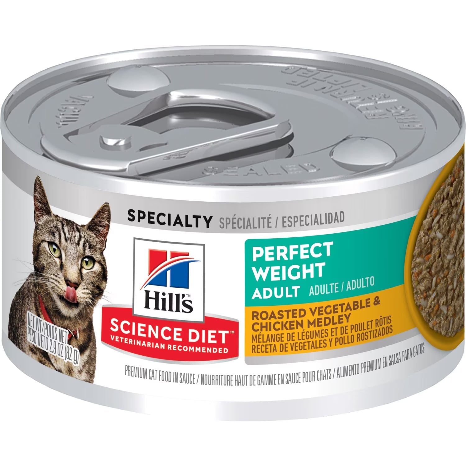 Hill's Science Diet Perfect Weight Canned Cat Food, Roasted Vegetable & Chicken Medley (2.9oz) - Majestic Pet Kingdom