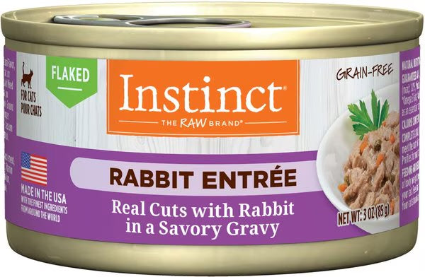 Instinct Flaked Rabbit Wet Cat Food (3oz) - Majestic Pet Kingdom
