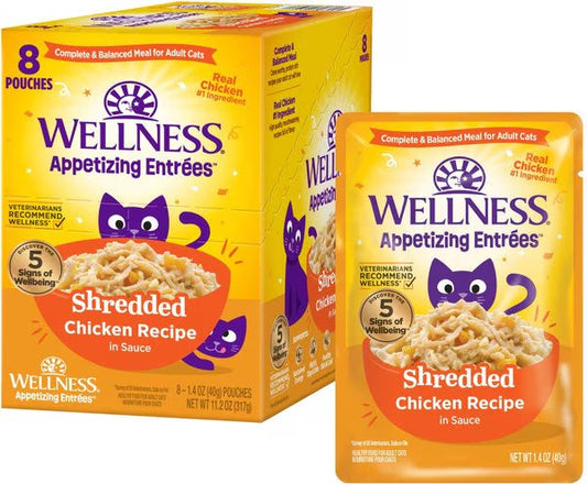 Wellness Appetizing Entrees Shredded Chicken Cat (1.4oz) - Majestic Pet Kingdom