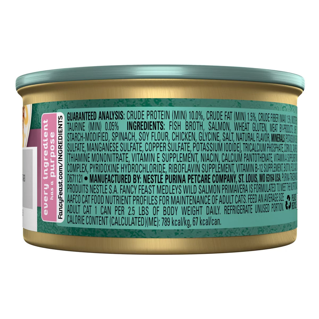 Fancy Feast Medleys Salmon Primavera Wet Cat Food (3oz) - Majestic Pet Kingdom