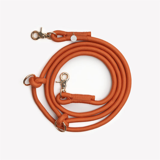 Dog Leash Hands-Free Terracotta Braided Rope Waist Lead 6ft