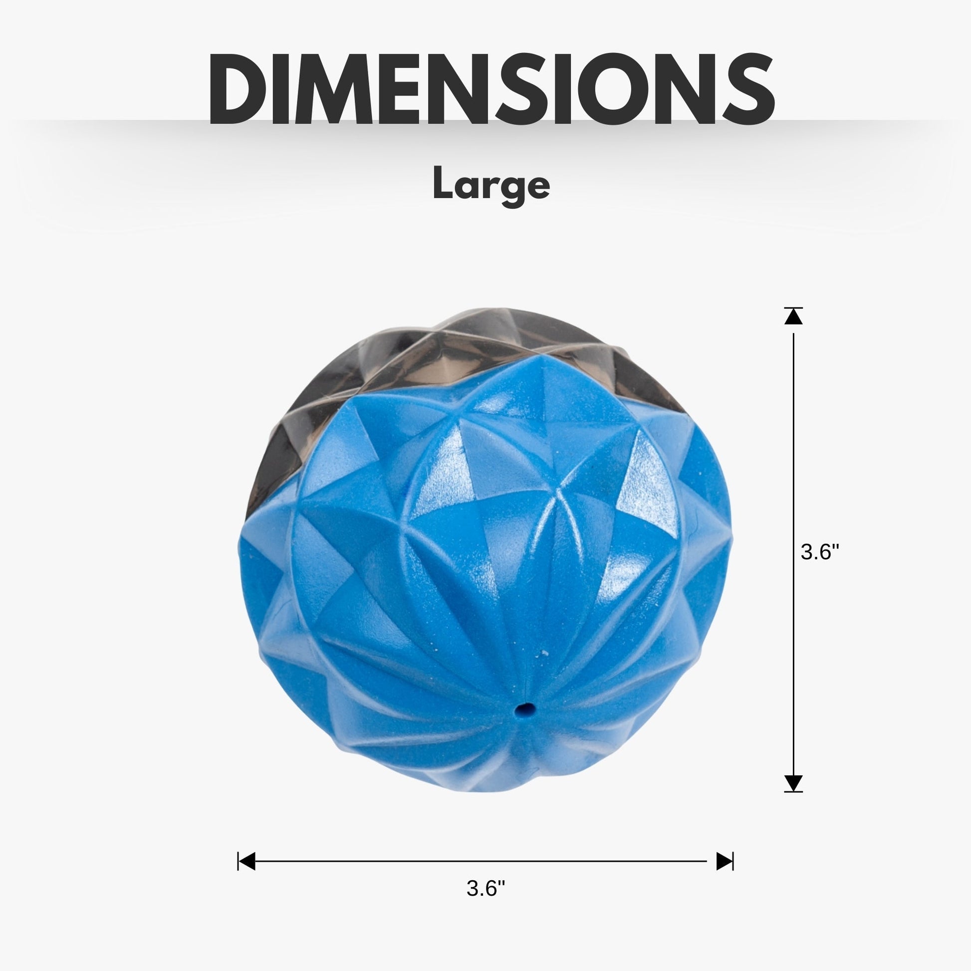 Dog Chew Toy Geometric Textured Rubber Ball for Large Dogs - Detail Angle 3 | Majestic Pet Kingdom