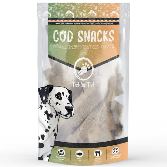 Dog Treats Tickled Pet Icelandic Codfish Crunchy Bites 10oz - Main Feature View | Majestic Pet Kingdom