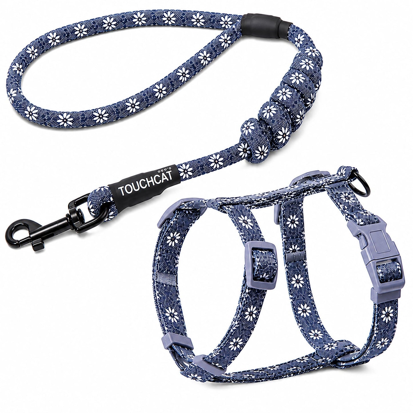 Touchcat 'Radi-Claw' Durable Cable Cat Harness and Leash Combo