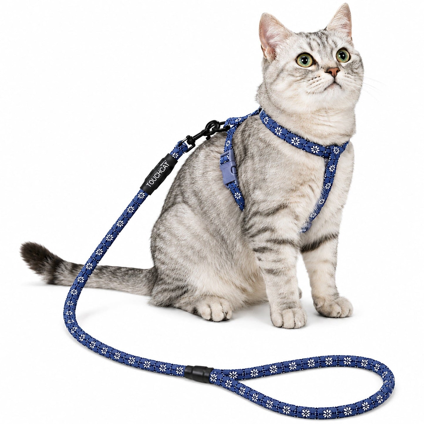 Touchcat 'Radi-Claw' Durable Cable Cat Harness and Leash Combo