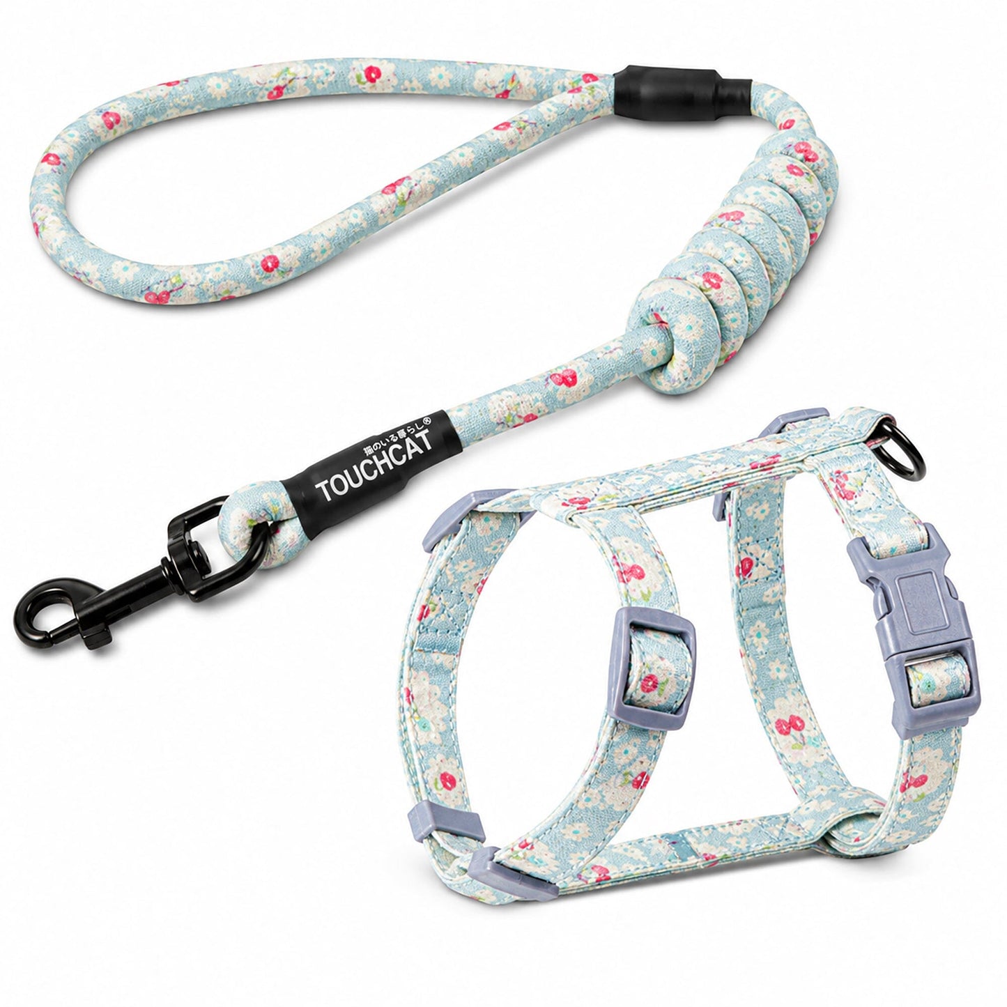 Touchcat 'Radi-Claw' Durable Cable Cat Harness and Leash Combo