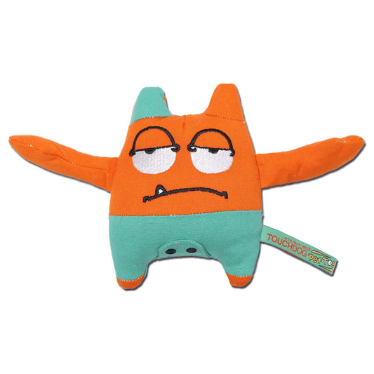 monster-dog-toy-squeaky-cartoon-plush-teething-doll-orange-luxury-view-1 | Majestic Pet Kingdom