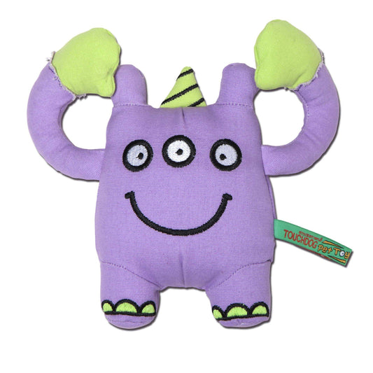 monster-dog-toy-squeaky-cartoon-plush-teething-doll-purple-luxury-view-1 | Majestic Pet Kingdom
