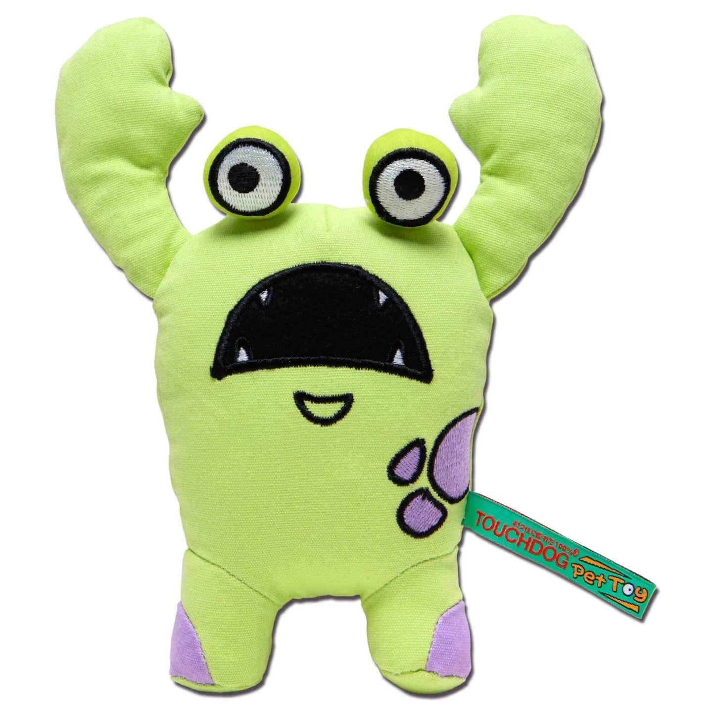 Touchdog Cartoon Up-for-Crabs Monster Plush Dog Toy