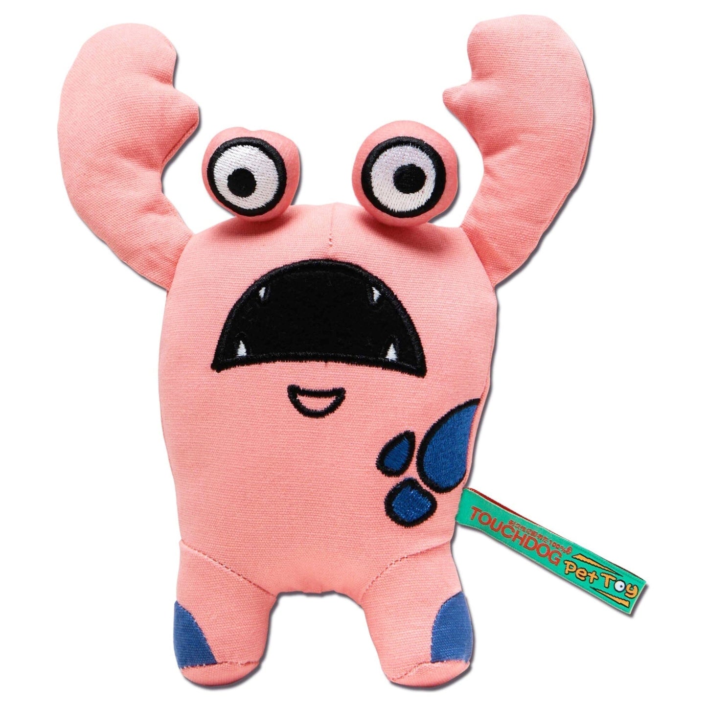 Touchdog Cartoon Up-for-Crabs Monster Plush Dog Toy