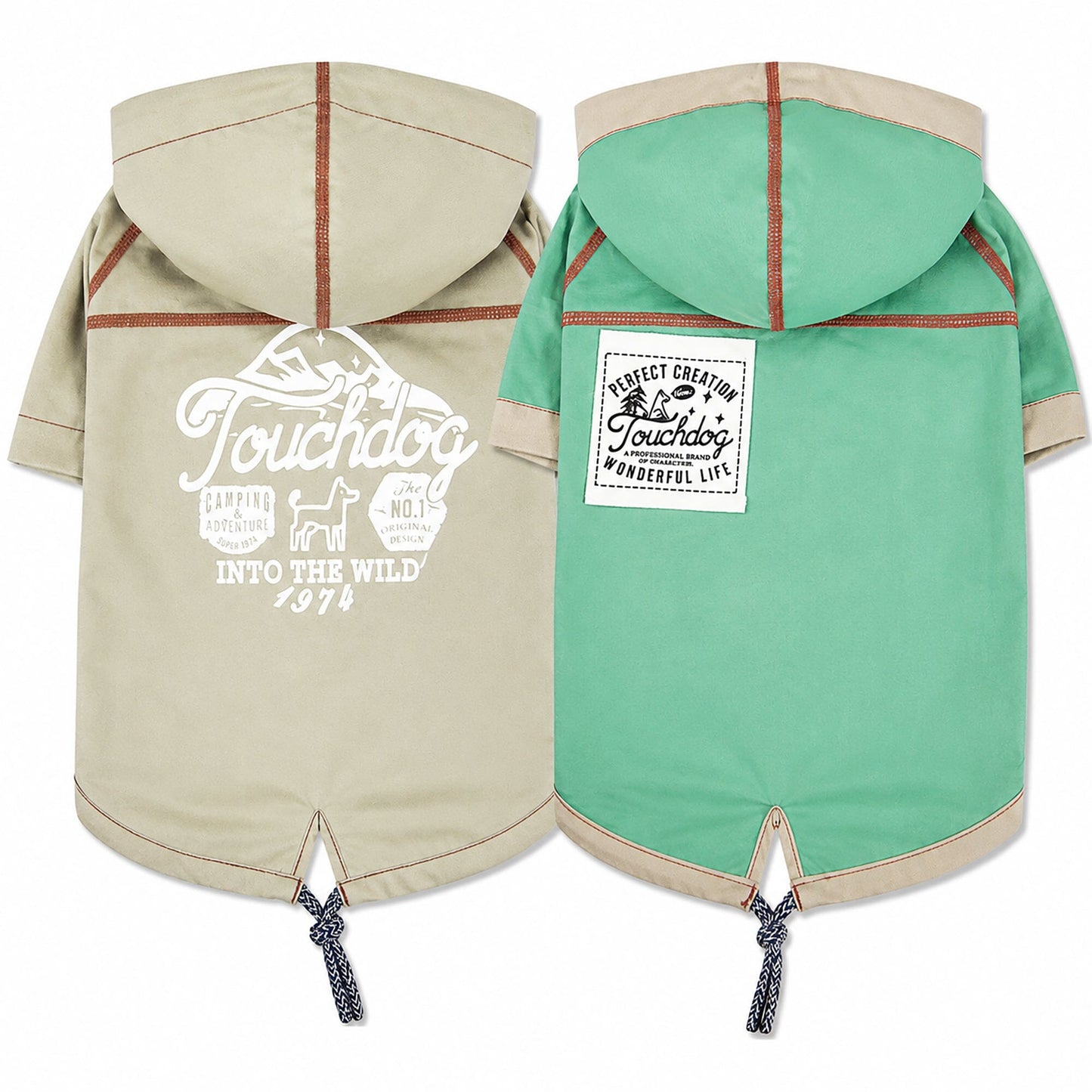 Touchdog 'Cloudburst' Reversible Fashion Waterproof Dog Raincoat