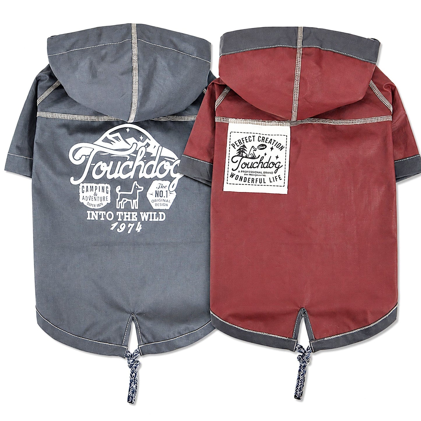 Touchdog 'Cloudburst' Reversible Fashion Waterproof Dog Raincoat