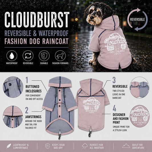 dog-raincoat-reversible-waterproof-all-wear-storm-coat-luxury-view-2 | Majestic Pet Kingdom