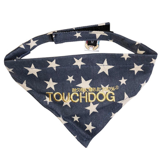 pet-bana-hook-loop-adjustable-neck-scarf-blue-classic-luxury-view-1 | Majestic Pet Kingdom