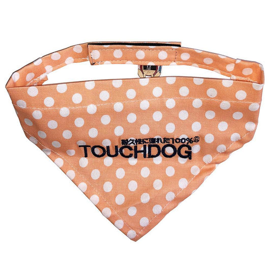 pet-bana-hook-loop-adjustable-neck-scarf-peach-classi-luxury-view-1 | Majestic Pet Kingdom