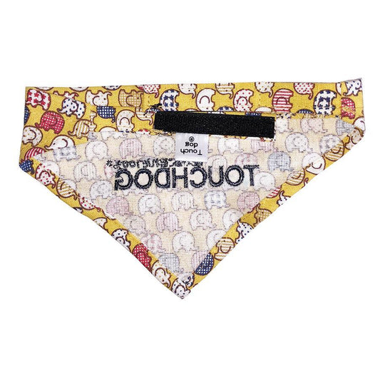 pet-bana-hook-loop-adjustable-neck-scarf-yellow-class-luxury-view-2 | Majestic Pet Kingdom