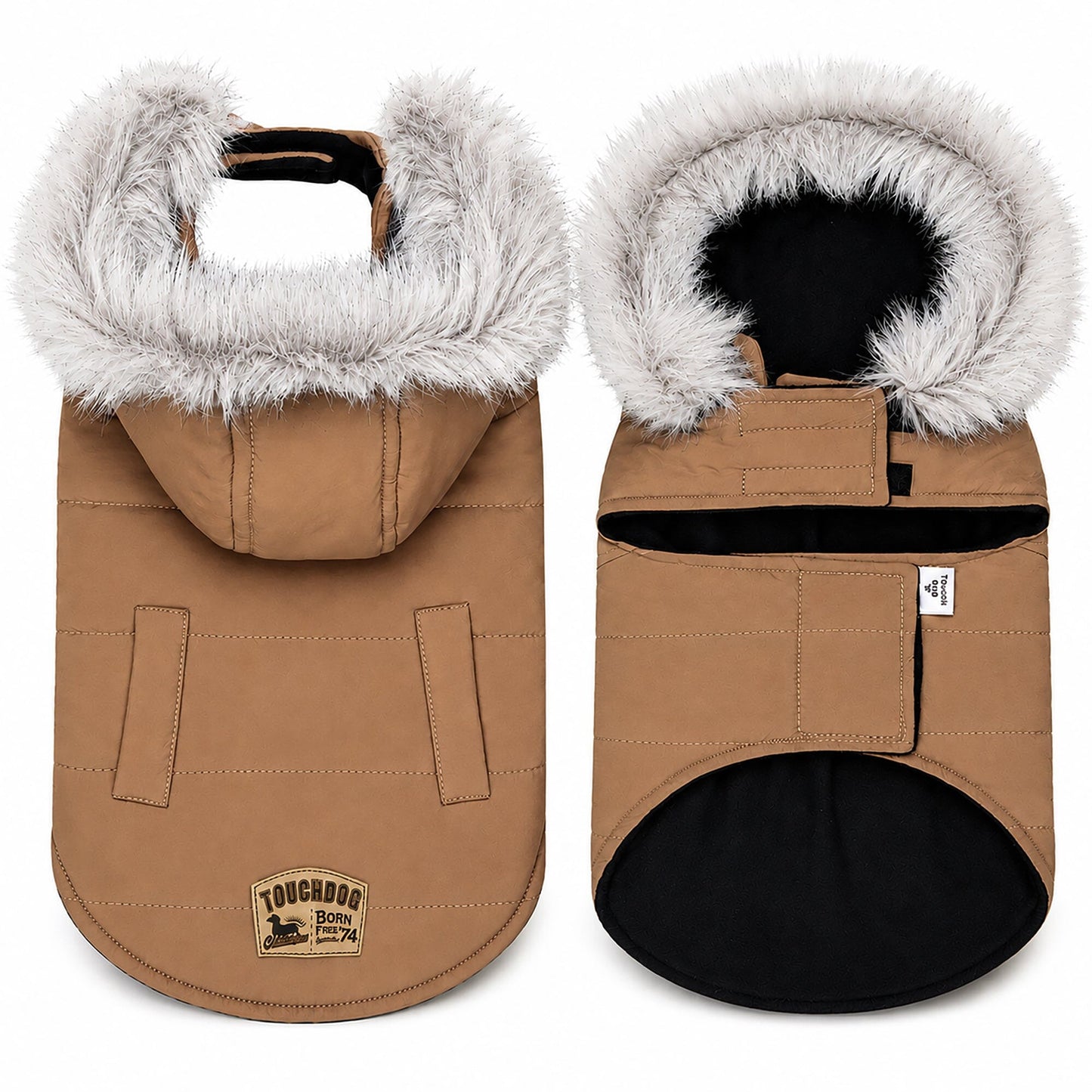 Touchdog 'Eskimo-Swag' Duck-Down Insulated Winter Dog Coat Parka
