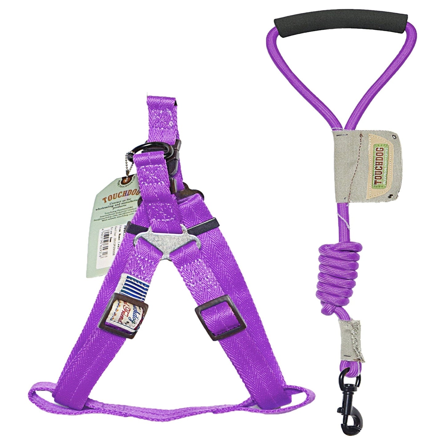 Touchdog Faded-Barker 2-in-1 Fashion Dog Leash and Harness