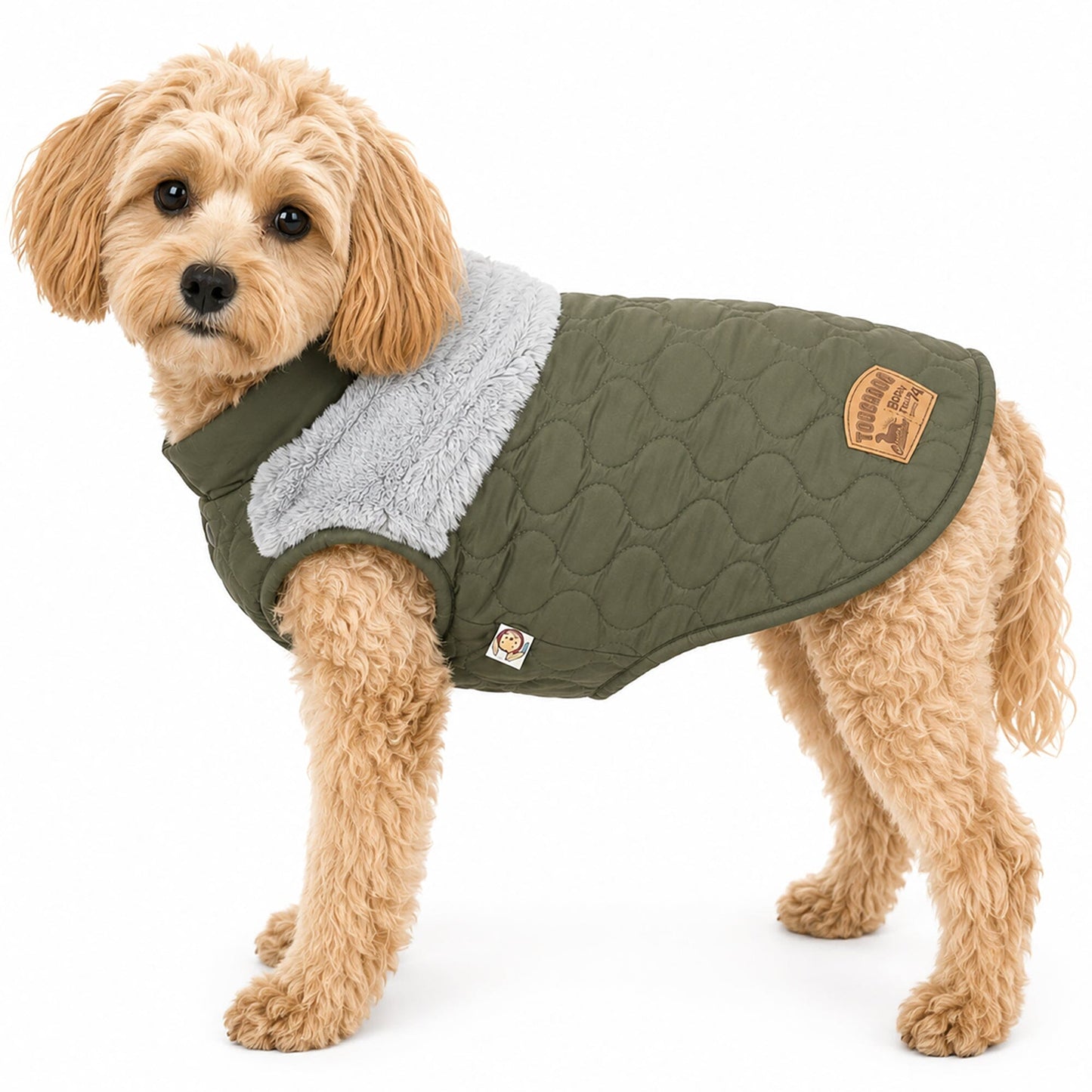Touchdog 'Furrost-Bite' Fur and Fleece Designer Fashion Dog Jacket