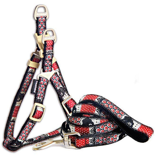 dog-harness-leash-set-owl-eyed-pattern-walking-vest-luxury-view-1 | Majestic Pet Kingdom