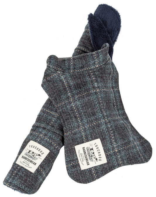 dog-jacket-travel-mat-set-windowpane-plaid-warm-bed-luxury-view-1 | Majestic Pet Kingdom