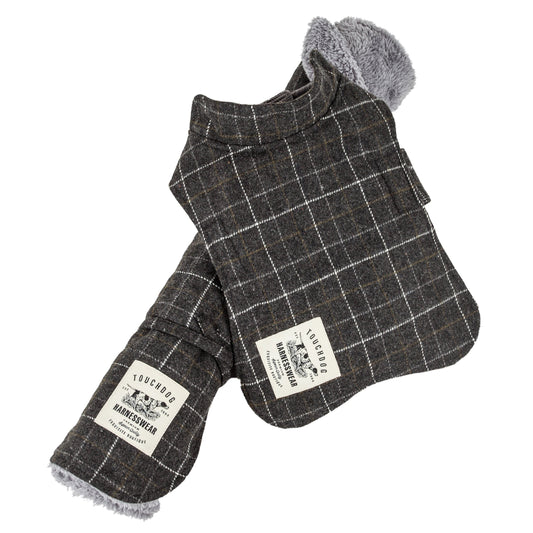 dog-plaid-jacket-mat-set-2-in-1-windowpane-winter-bed-coat-luxury-view-1 | Majestic Pet Kingdom