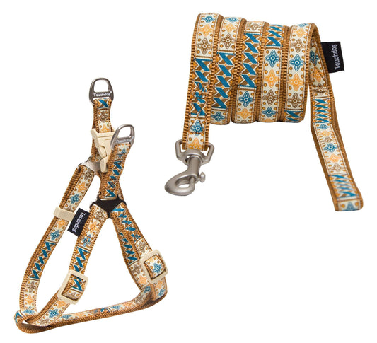 dog-leash-harness-set-embroidered-designer-walking-combo-luxury-view-2 | Majestic Pet Kingdom