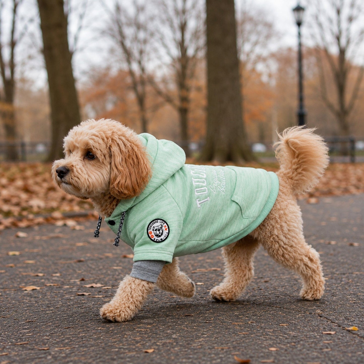 Touchdog ® Hampton Beach Ultra-Soft Blasted Cotton Hooded Dog Sweater