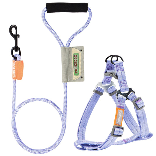 dog-harness-leash-set-macaron-color-nylon-walking-combo-luxury-view-1 | Majestic Pet Kingdom
