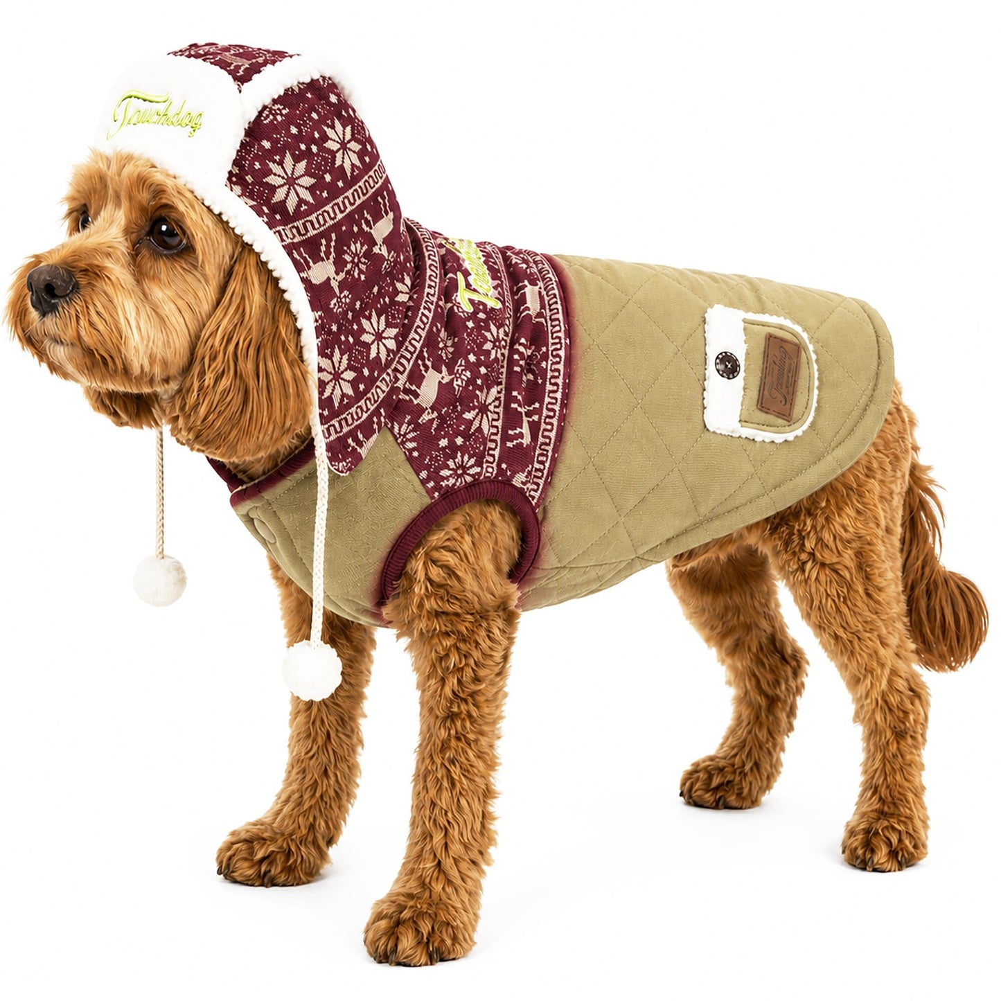 Touchdog ® 'Snowadayz' Pom Pom Hooded Fashion Dog Jacket