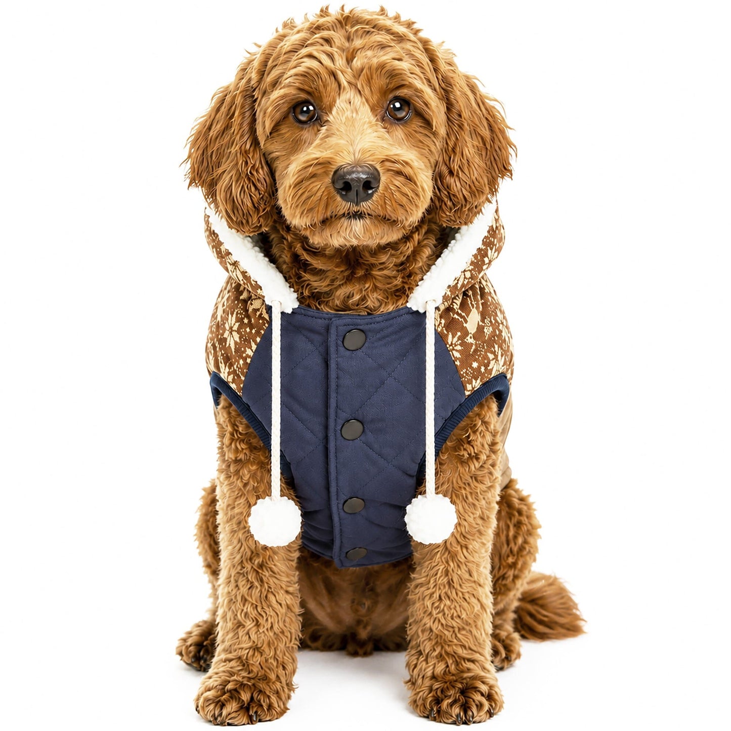 Touchdog ® 'Snowadayz' Pom Pom Hooded Fashion Dog Jacket