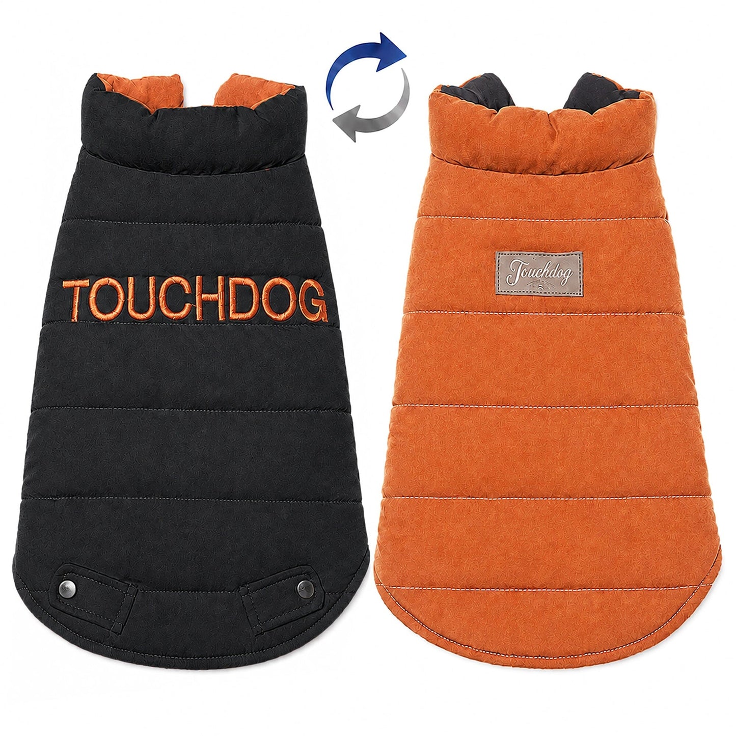 Touchdog ® Waggin Swag Ultra-Plush Insulated and Reversible Dog Coat