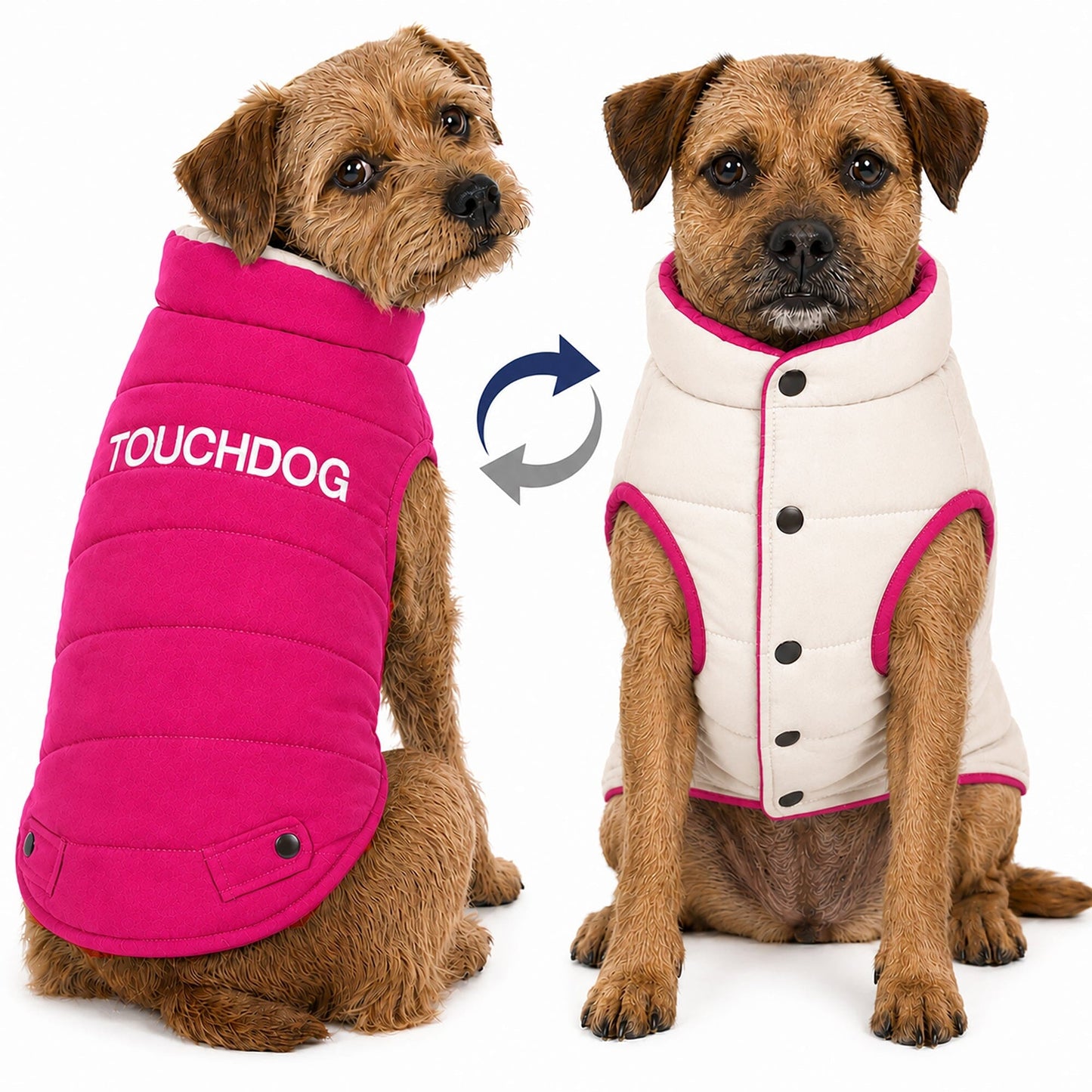 Touchdog ® Waggin Swag Ultra-Plush Insulated and Reversible Dog Coat