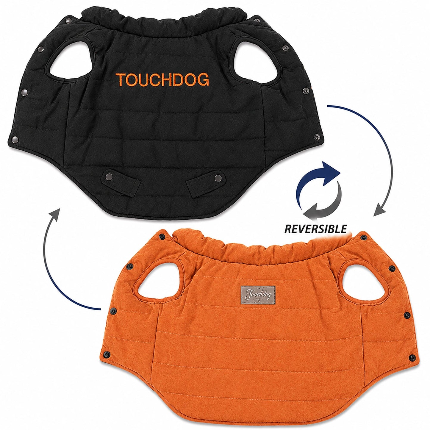 Touchdog ® Waggin Swag Ultra-Plush Insulated and Reversible Dog Coat