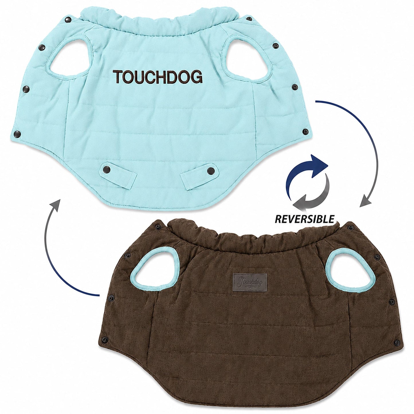 Touchdog ® Waggin Swag Ultra-Plush Insulated and Reversible Dog Coat