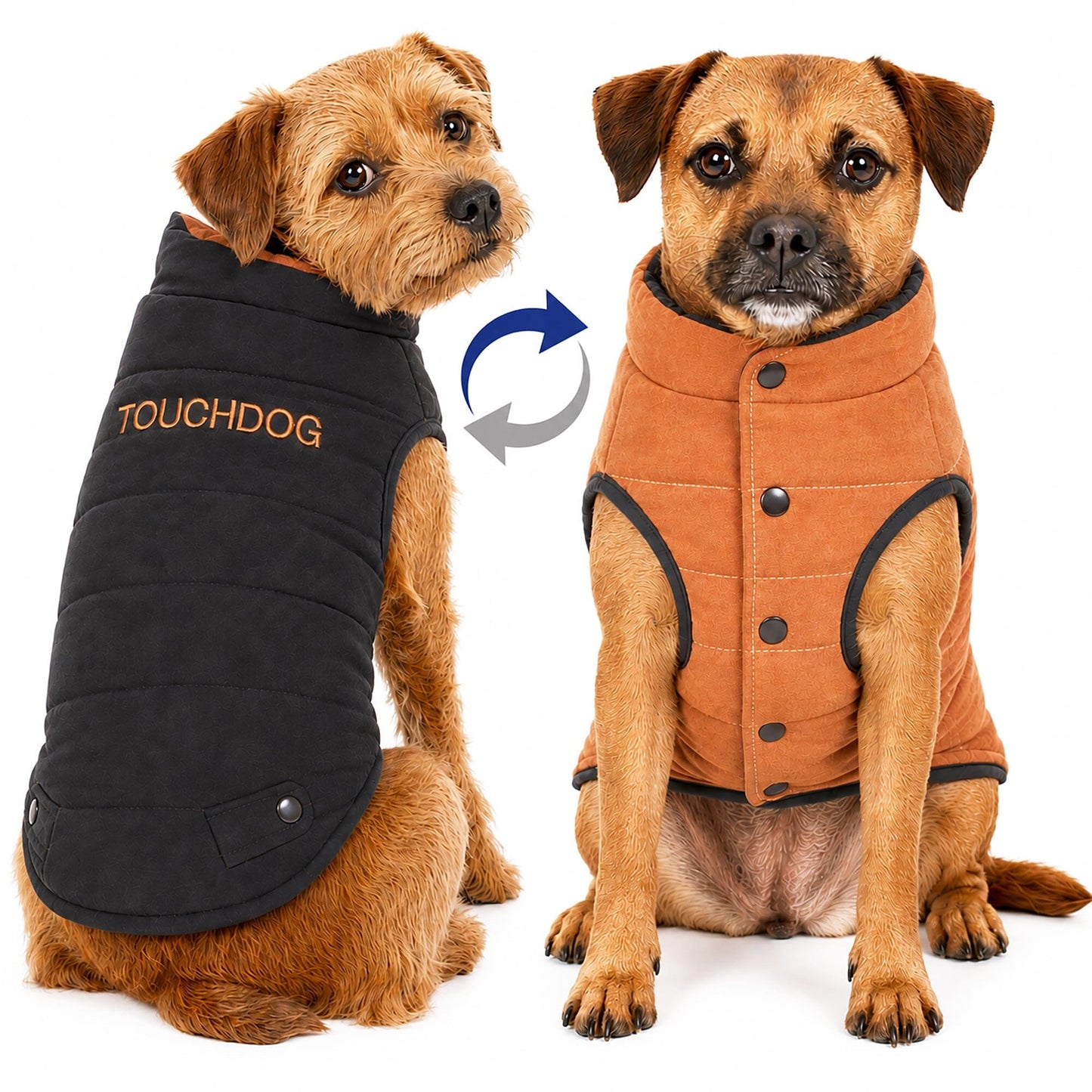 Touchdog ® Waggin Swag Ultra-Plush Insulated and Reversible Dog Coat