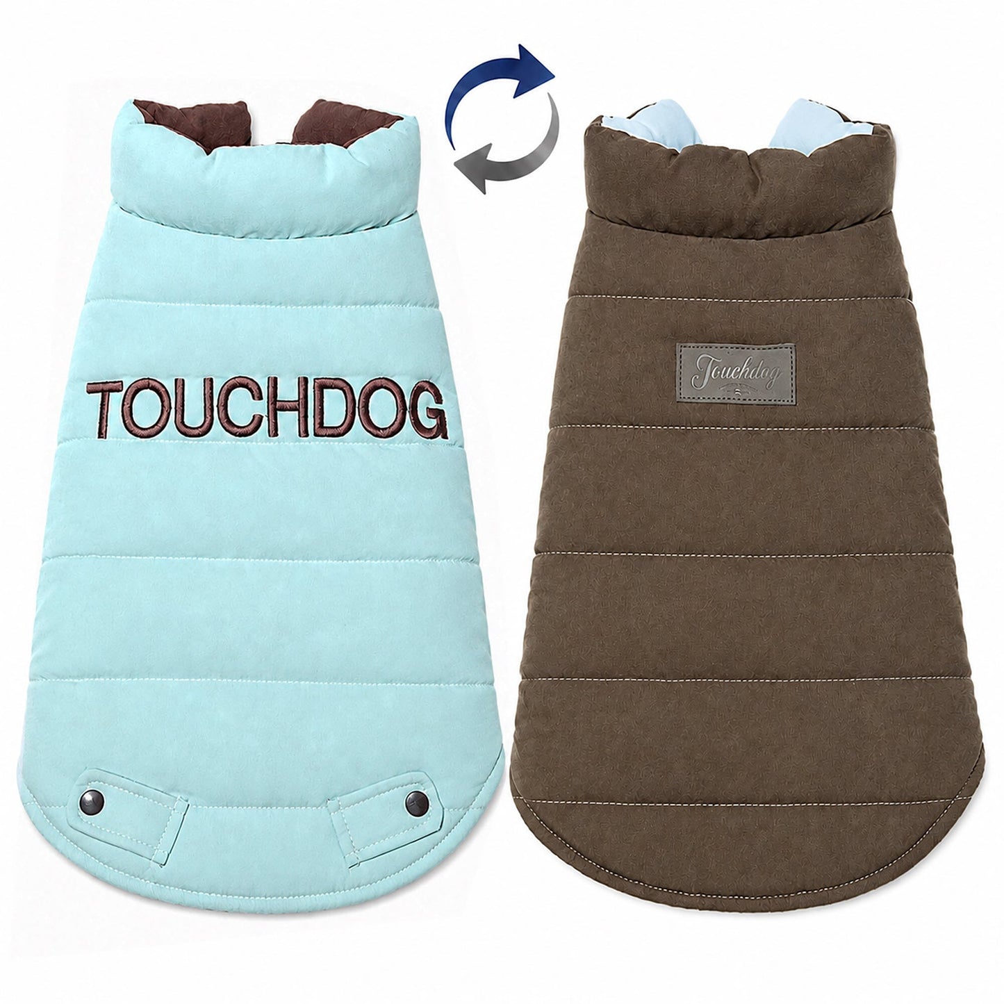 Touchdog ® Waggin Swag Ultra-Plush Insulated and Reversible Dog Coat