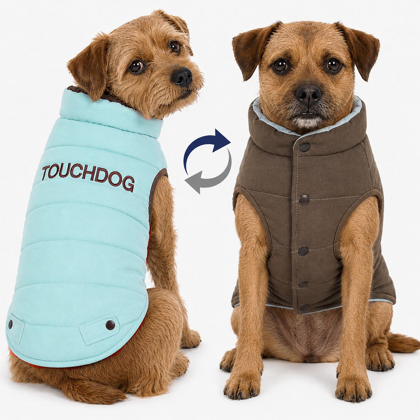 Touchdog ® Waggin Swag Ultra-Plush Insulated and Reversible Dog Coat