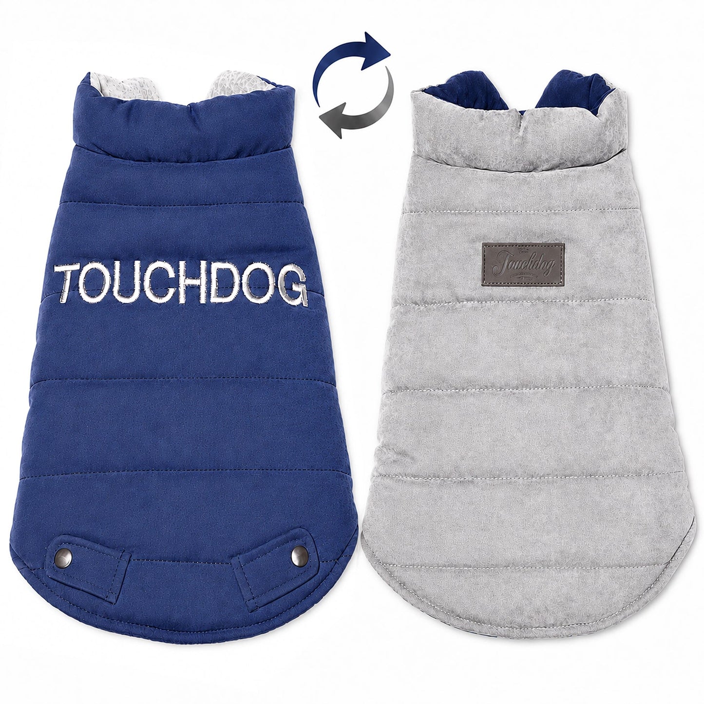 Touchdog ® Waggin Swag Ultra-Plush Insulated and Reversible Dog Coat
