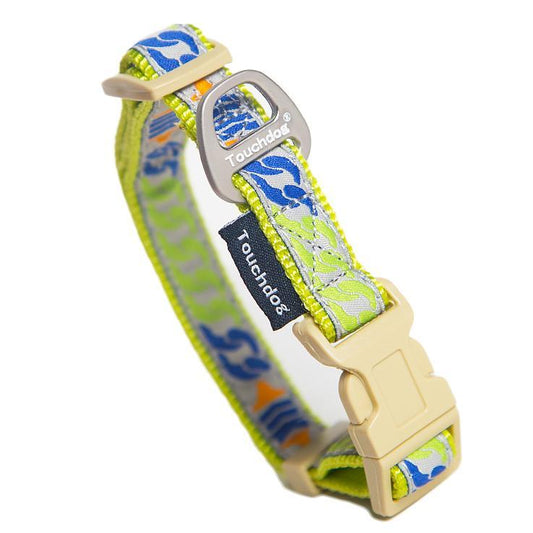 dog-collar-leash-set-embroidered-heavy-duty-yellow-luxury-view-1 | Majestic Pet Kingdom