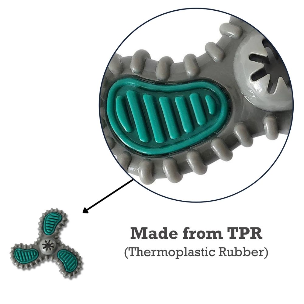 TPR Dental Spinner Dog Chew Toy for Light/Medium Chewers