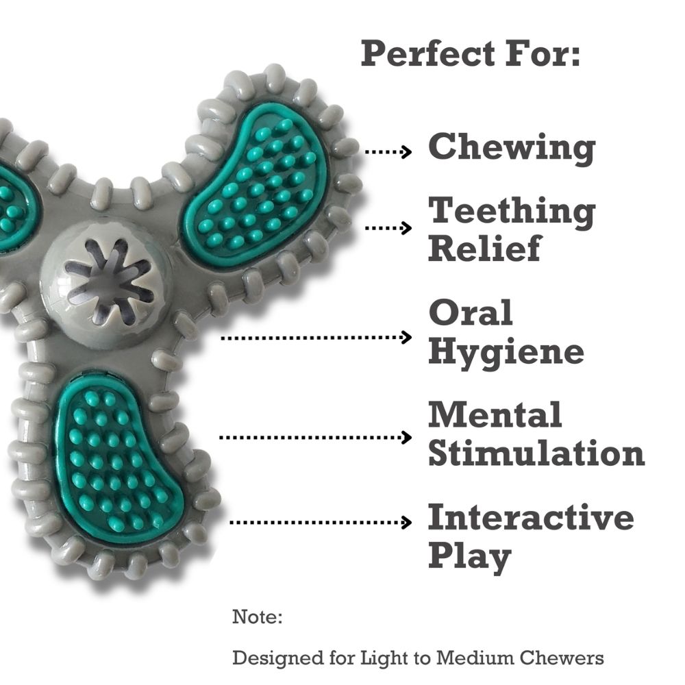 TPR Dental Spinner Dog Chew Toy for Light/Medium Chewers
