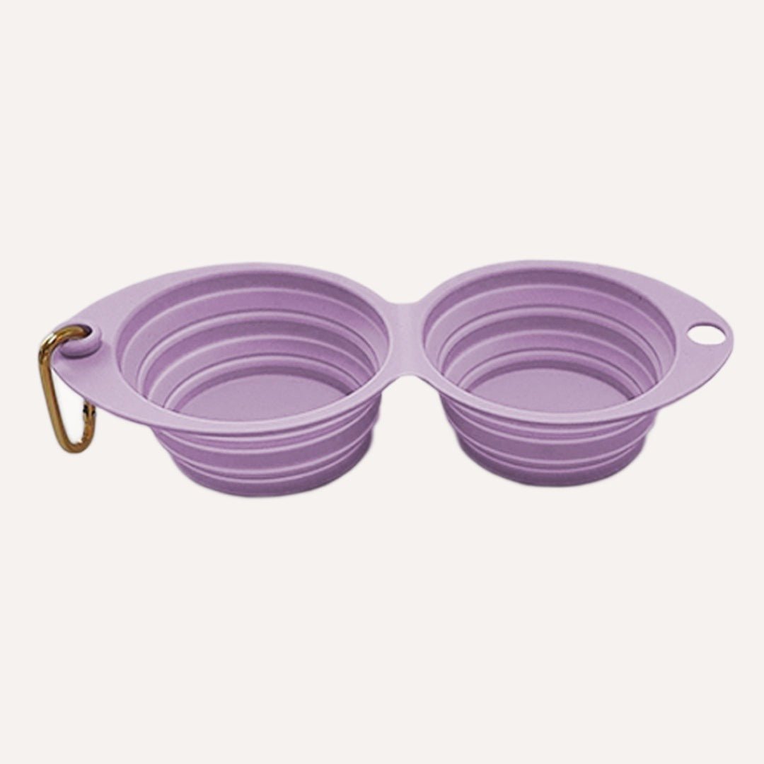 Tilley + Me Collapsible Double Pet Bowl – Lightweight & Portable for Travel