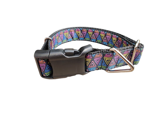 Dog Collar Triangle Doodles Abstract Geometric Modern Art Nylon