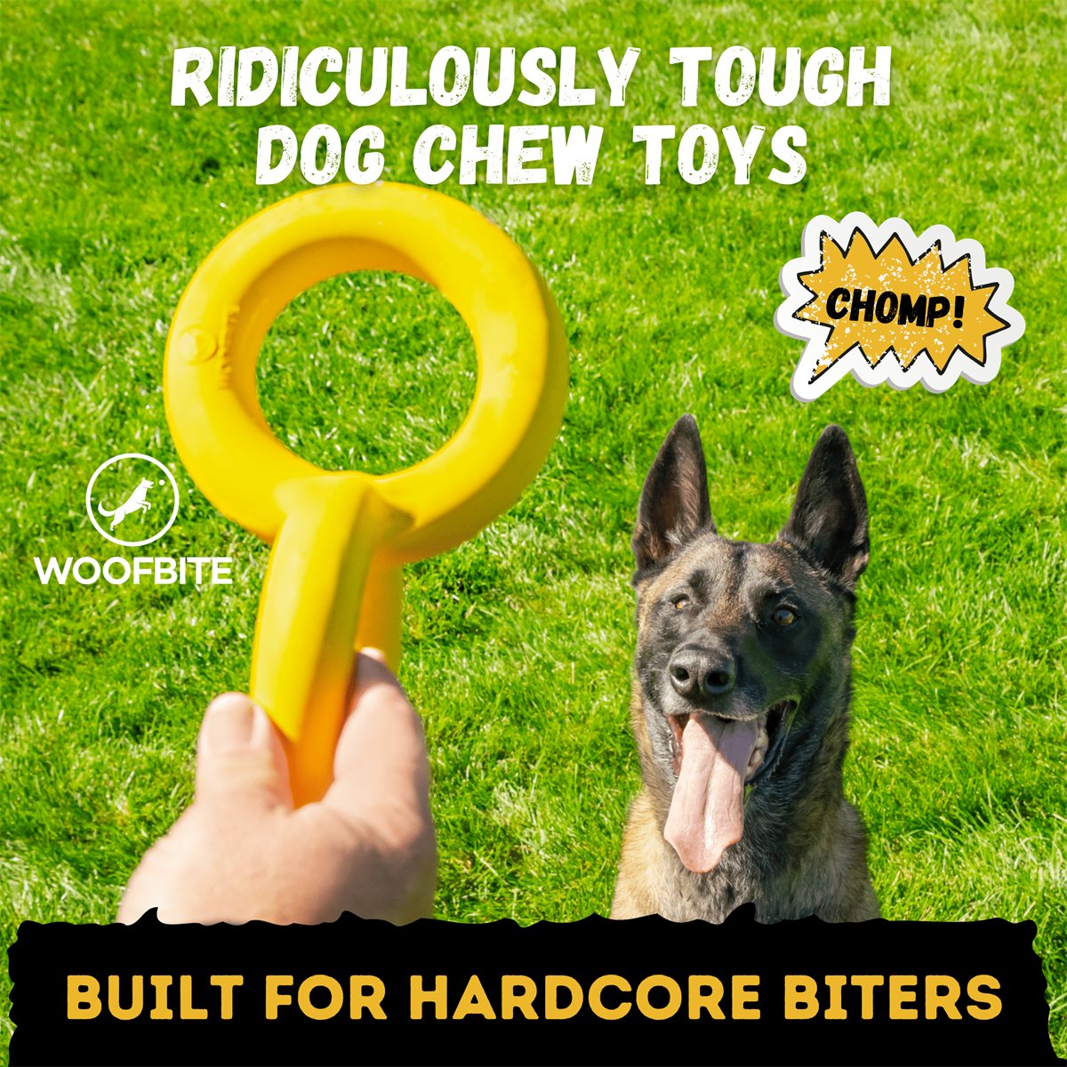 Dog Tug Toy Tug Chain Heavy Duty Rubber Double Loop Pull Rope - Detail Angle 4 | Majestic Pet Kingdom