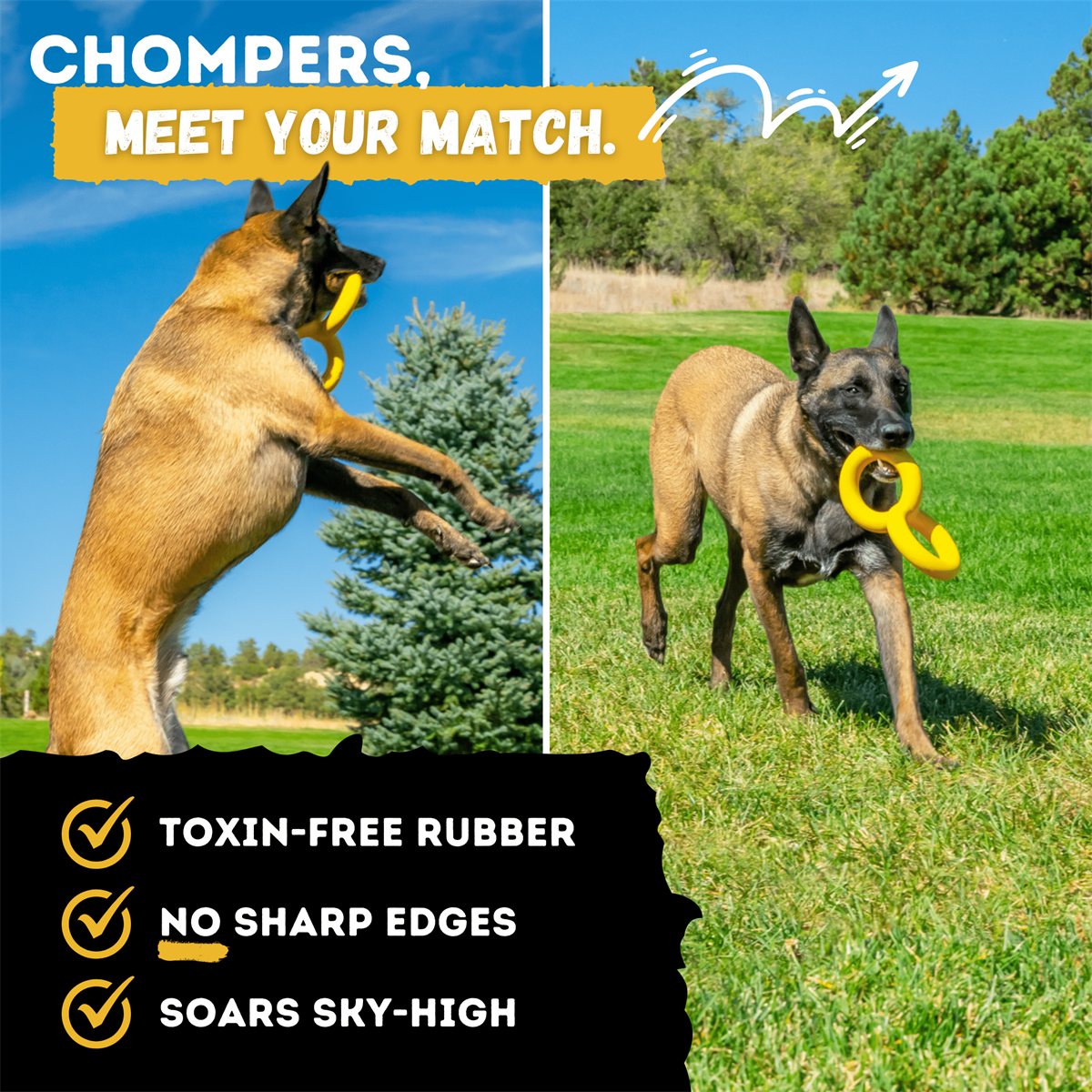 Dog Tug Toy Tug Chain Heavy Duty Rubber Double Loop Pull Rope - Detail Angle 5 | Majestic Pet Kingdom