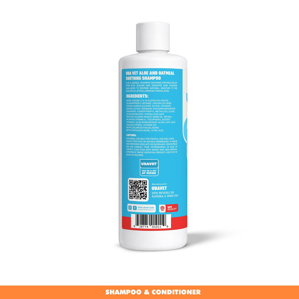 UBAVET Gentle Moisturizing Aloe & Oatmeal Shampoo (16.9 oz)