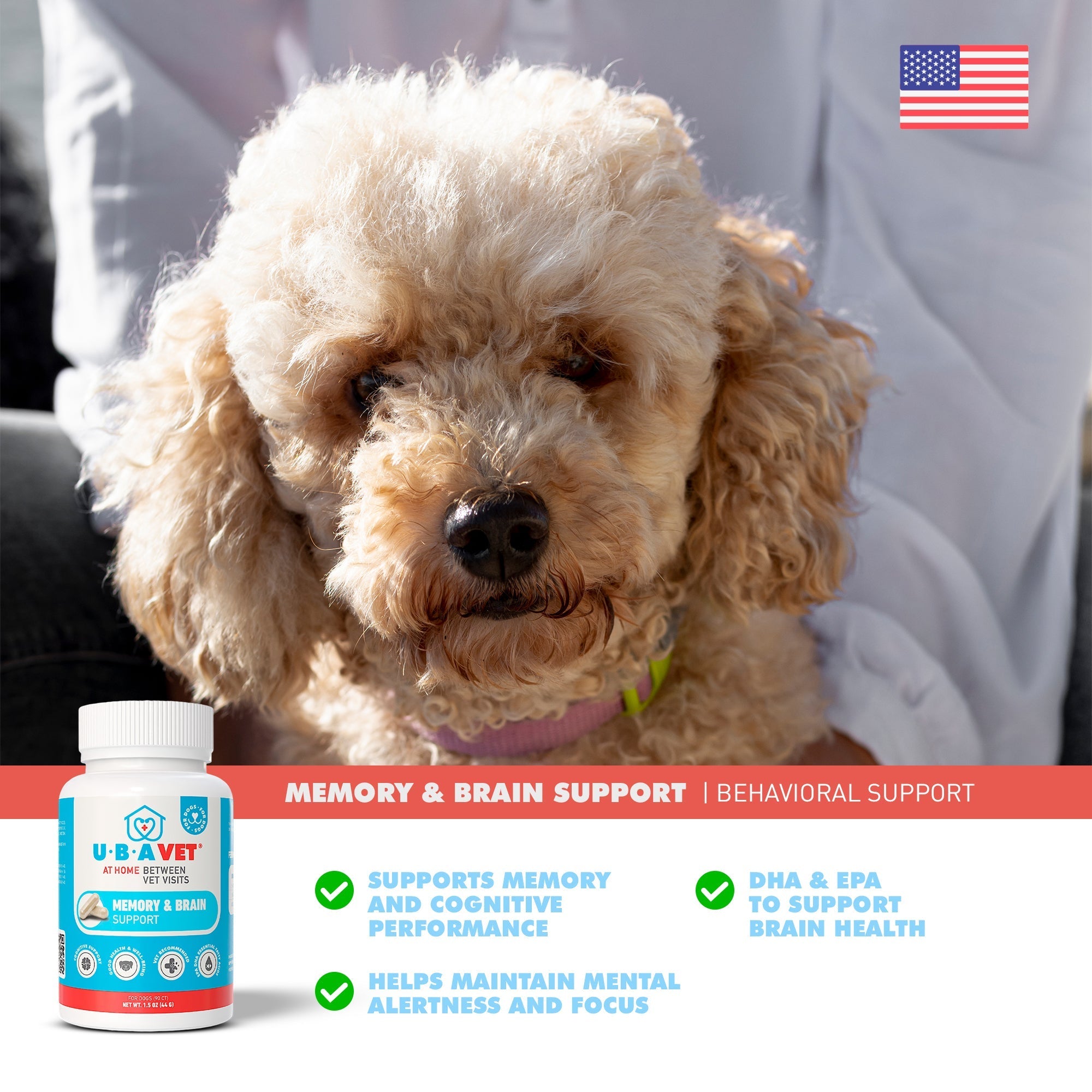 UBAVET Cognitive Memory & Brain Support for Senior Dogs